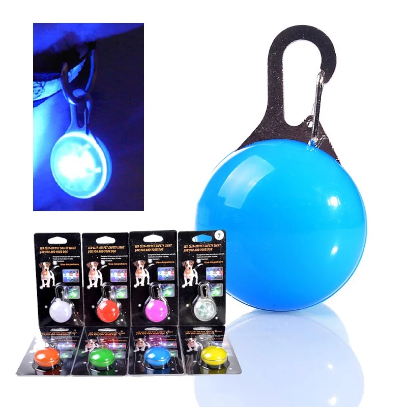 Dog Cat Pet Collar Pendant LED Light Up In Dark Flash Glowing Night Safety For Harness Accessories Battery Powered