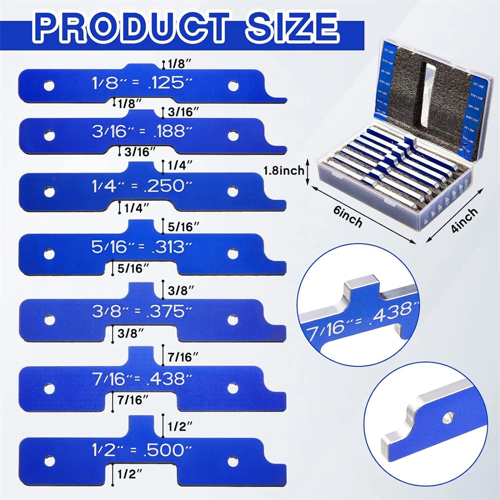 

Setup Block Height Gauge Set-Precision Aluminum Router Table Set Up Bars Miter Gauge Woodworking Tools DIY Handyman