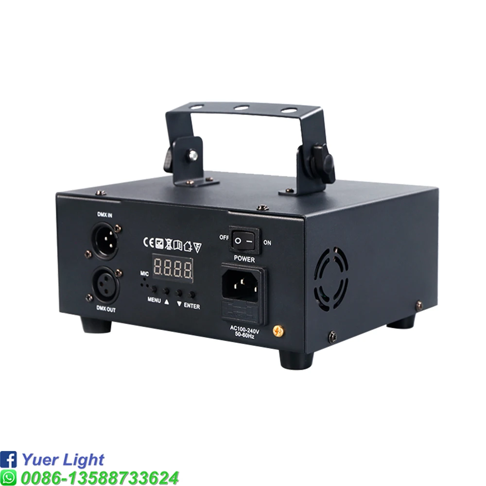 Яркий лазерный RGB-проектор YUER 2 Вт | Режимы управления через приложение DMX512 20K