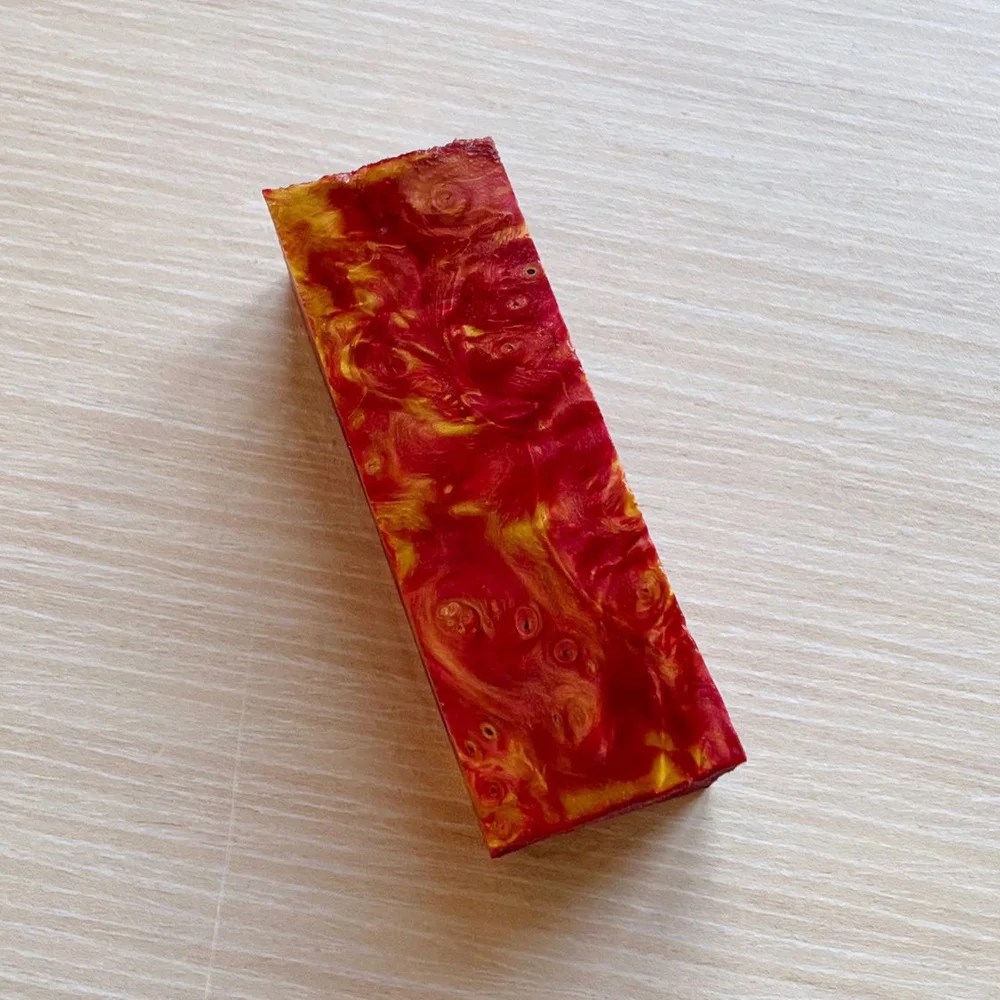 

Стабилизированная древесина из кленовой смолы для рукоятки ножа