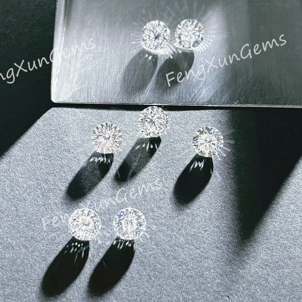 Круглые камни из муассанита 0 5-5 карат VVS1D незакрепленные 9 сердец 1 цветок