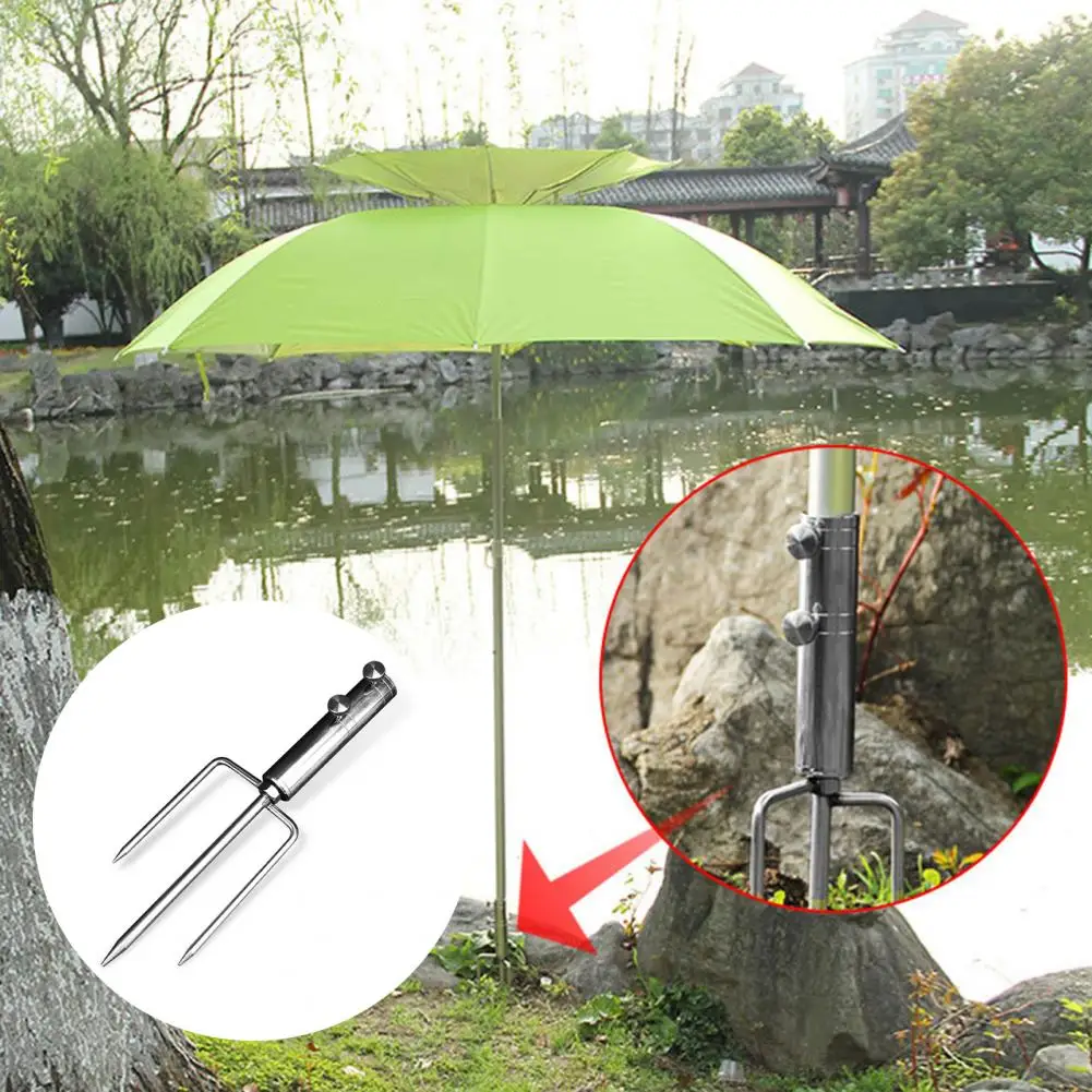 

Прочная пляжная подставка для зонта, многофункциональная съемная металлическая подставка для удочки