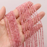 strawberry crystal natural stone faceted round beads charm jewelry making diy necklace bracelet accessories 3x2mm gift party38cm
