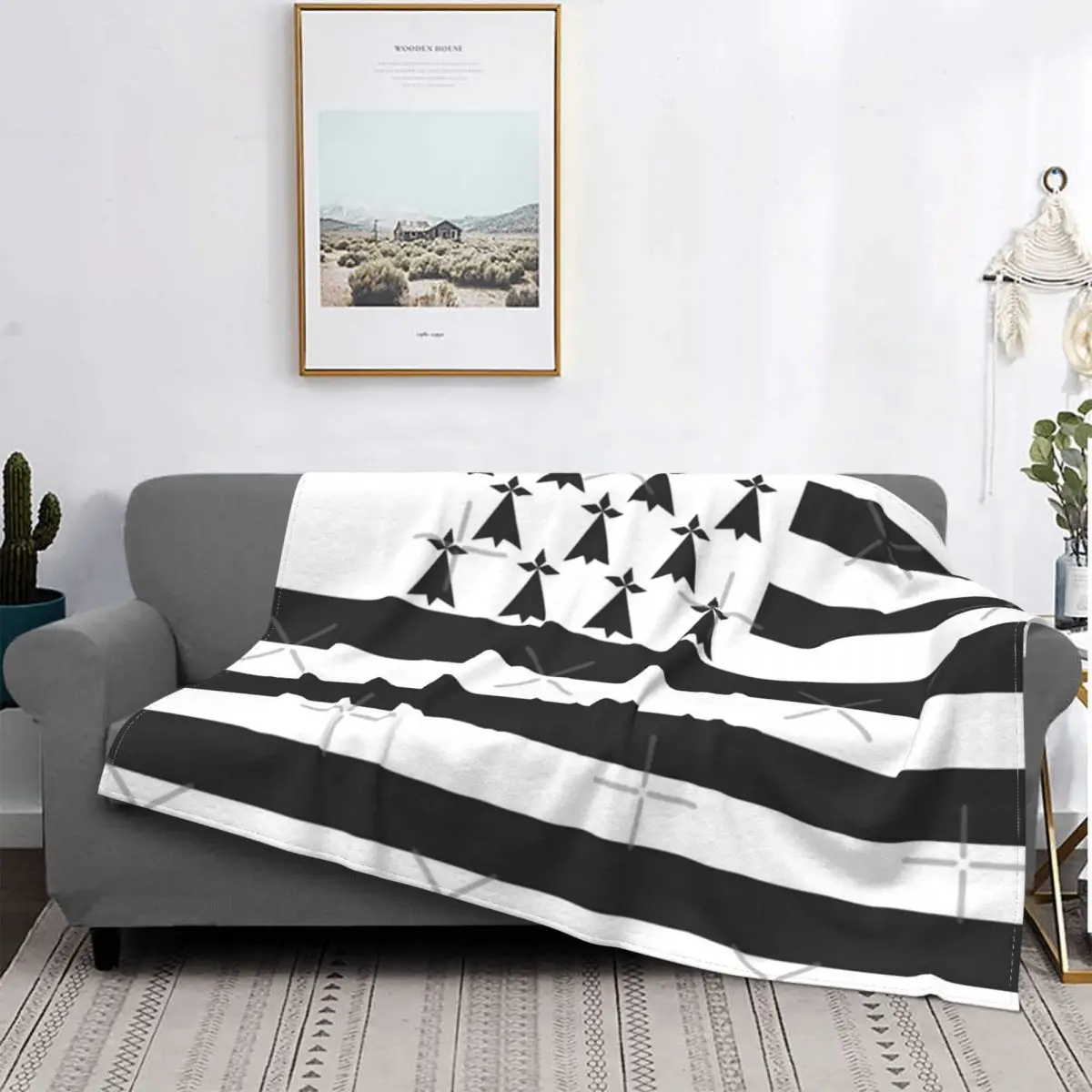 

Manta con estampado de la bandera de Escocia, a cuadros para cama colcha, manta de verano, 135