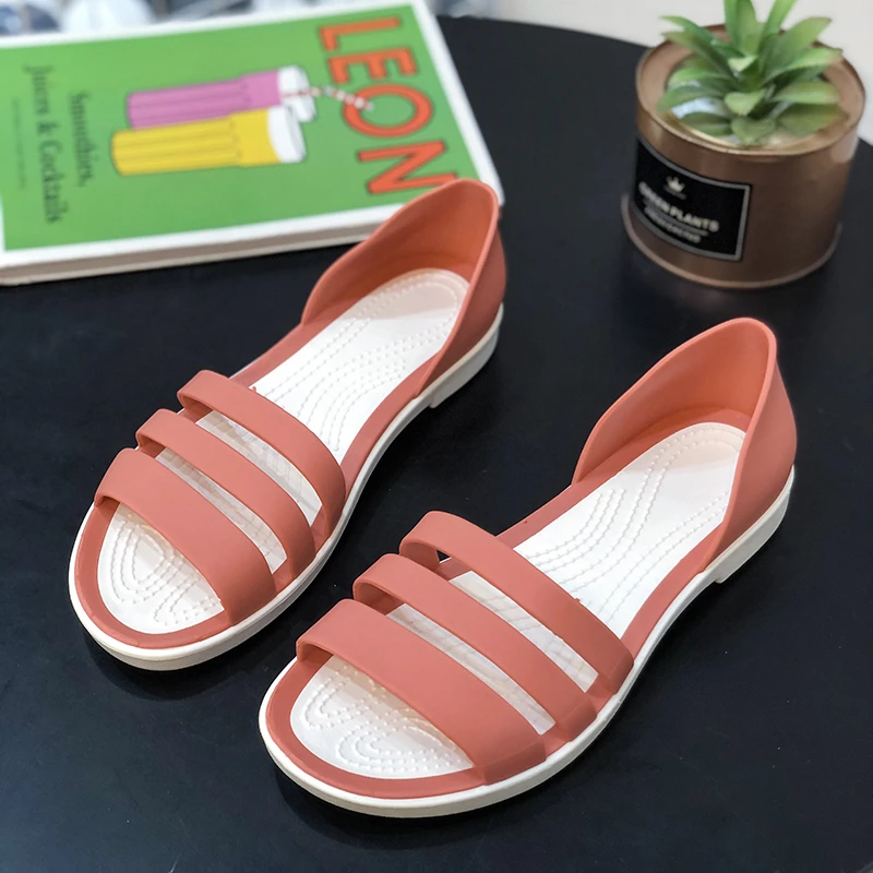 

Women Summer Sandals Female Open-Toed Flat Sandals Sandals Candy Color Outdoor Casual Beach Shoes Ladies Sandals