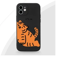 lovely tiger phone case for iphone 11 12 13 pro max x xr xs max 6 6s 7 8 plus se 2020 13 12 mini color soft tpu back cover funda