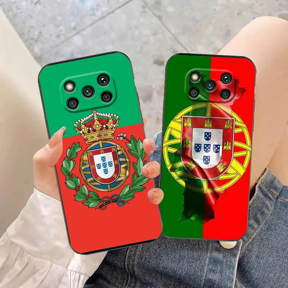 

Flag Of Portugal Case For Xiaomi Note 10 Lite Poco X5 M5 M4 C40 F4 X4 X3 M3 F3 GT Pro 5G 4G Black Shark 5 Mix 3 2S 2 4 Funda