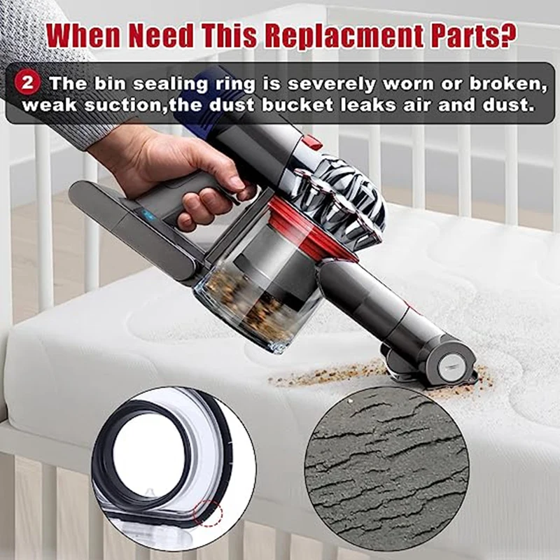 Прозрачная крышка ведра нижняя для пыли аксессуары V7V8 подходит пылесоса Dyson Slim