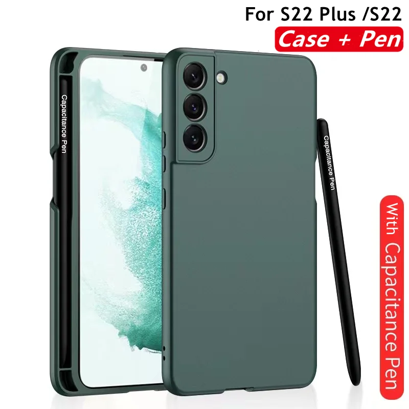 Тонкий жесткий чехол из поликарбоната с сенсорным экраном для Samsung Galaxy S22 Plus 5G