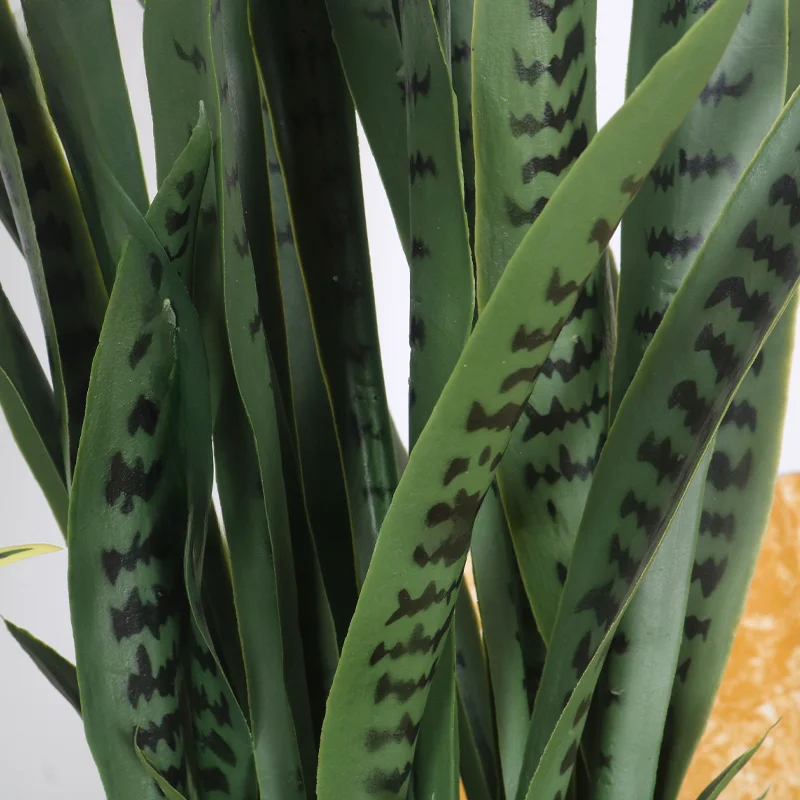 Индивидуальное зеленое растение бонсай искусственное Sansevieria Trifasciata Prain для