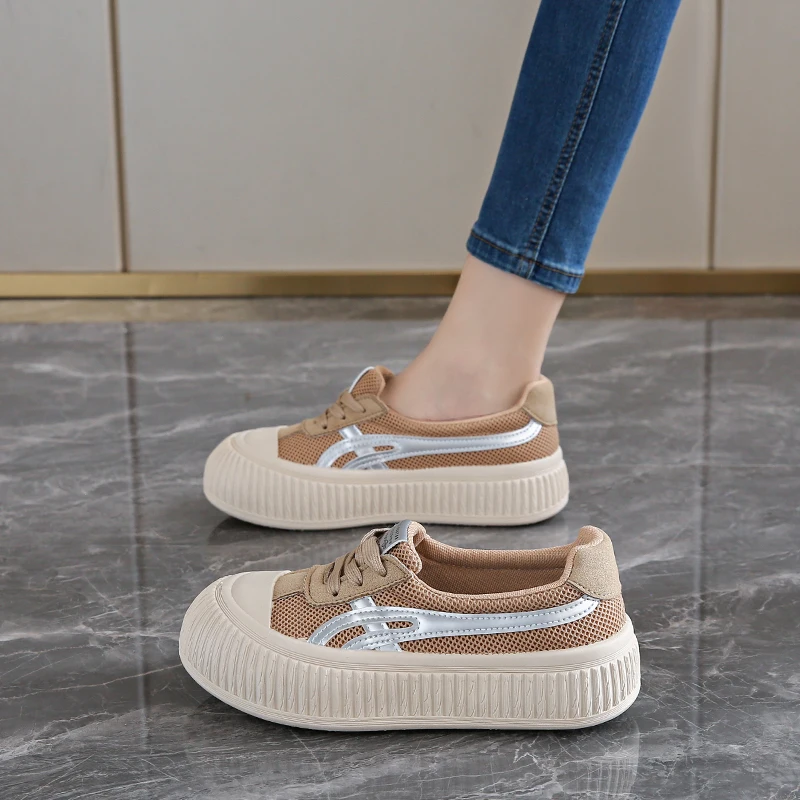 Женские кроссовки без шнуровки демисезонные тканевые с закрытым носком модель