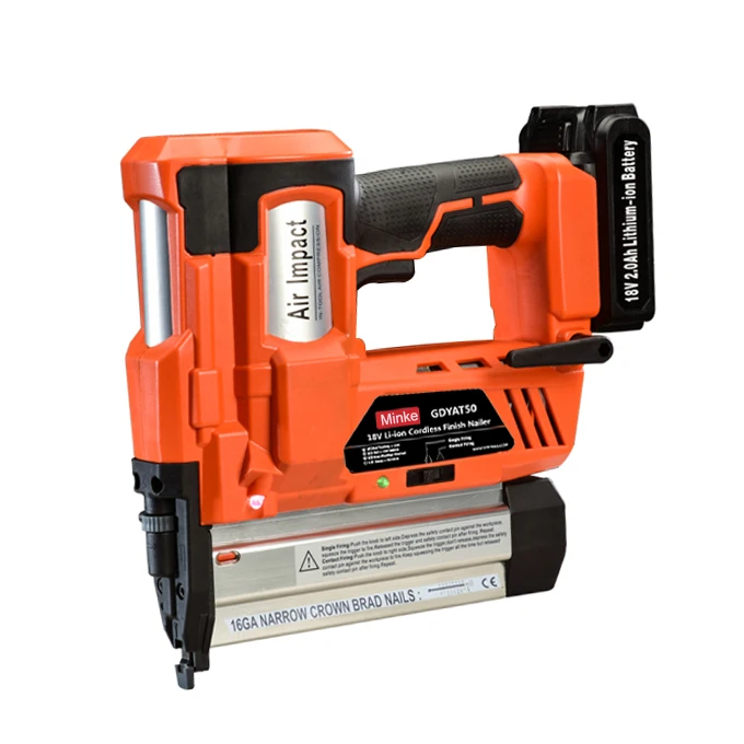 LI-ION nailer gun 18V cordless 2 INCH FINISH NAILER ,electric stapler gun crown power tools cordless nail gun
