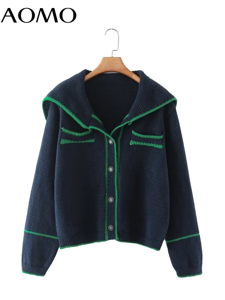 

Женский трикотажный кардиган на пуговицах, с воротником