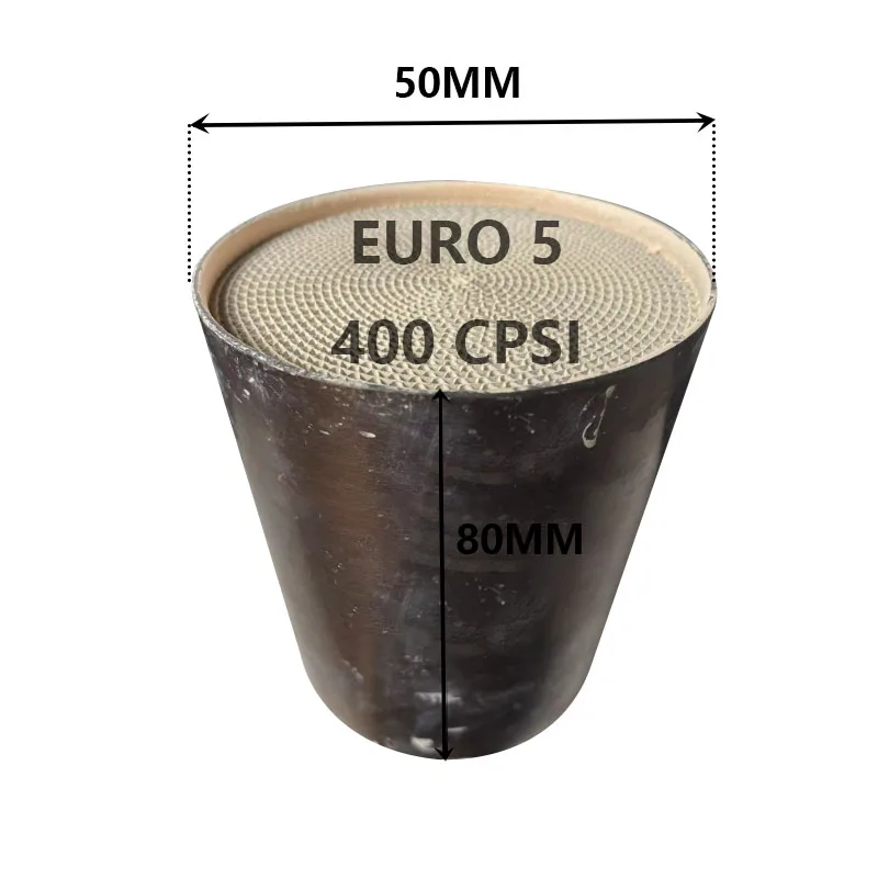 

400 цсси Евро 5 металлический диаметр 50 мм длина 80 мм сотовый Трехходовой каталитический нейтрализатор носитель Универсальный каталитический конвертер