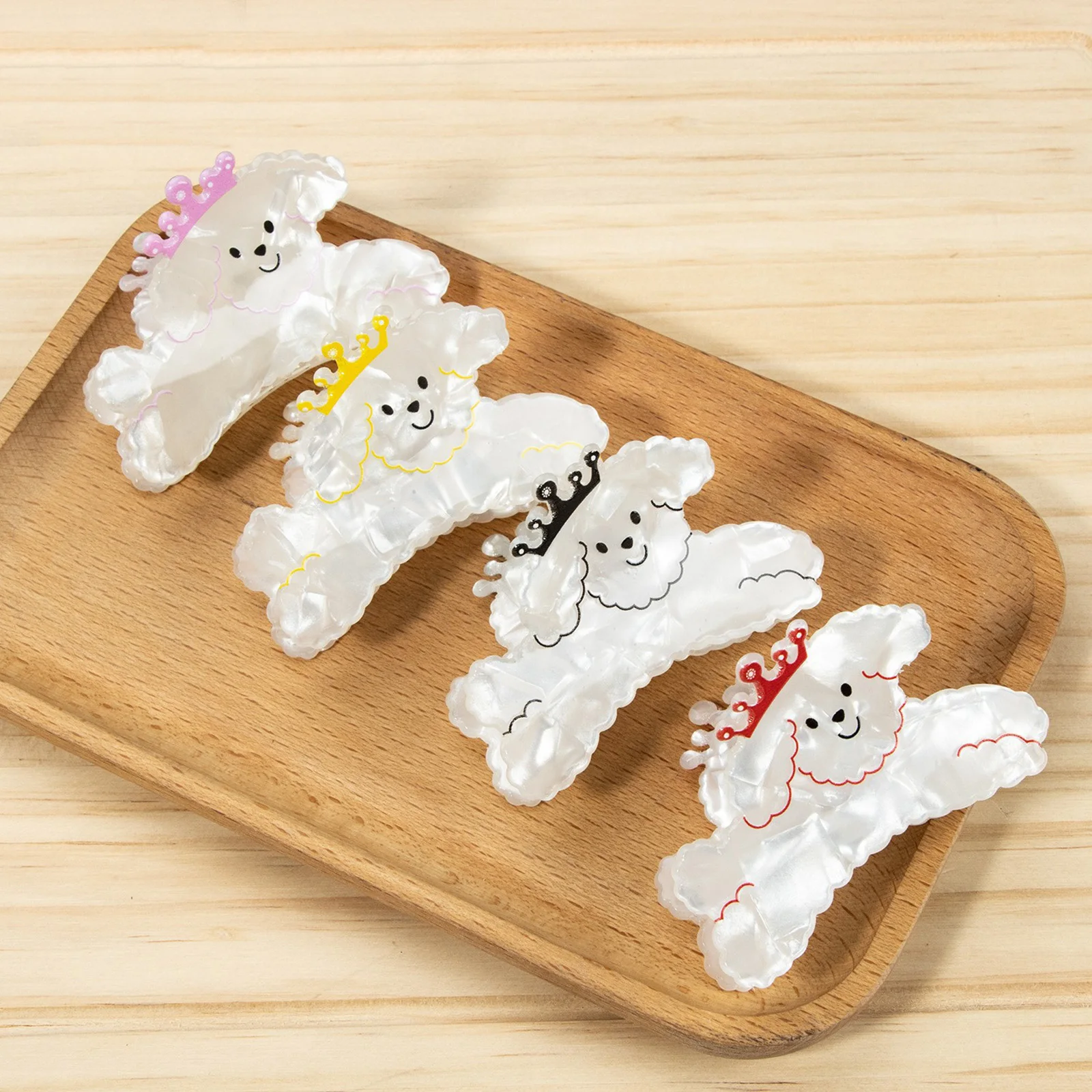 

Cute Cartoon Crown Puppy Shape Hair Clip For Women Back Head Grab Clip Hairpin Sweet Girls Hair Accessories Kawaii Gifts 7x4.1cm