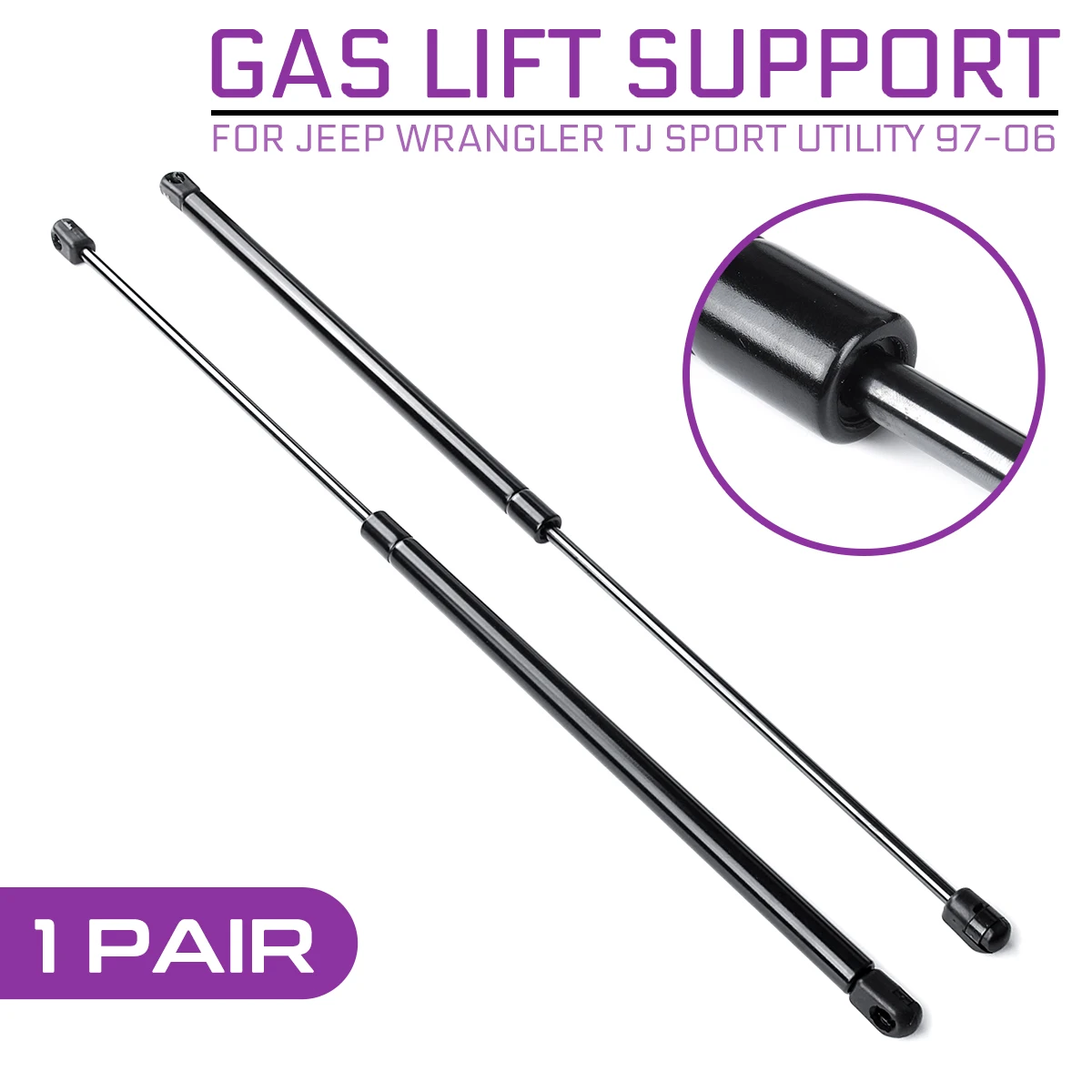 

Car Rear Window Glass Gas Spring Shock Lift Struts Support Rod Arm Bar For Jeep Wrangler TJ Sport Utility 1997 1998 1999 - 2006