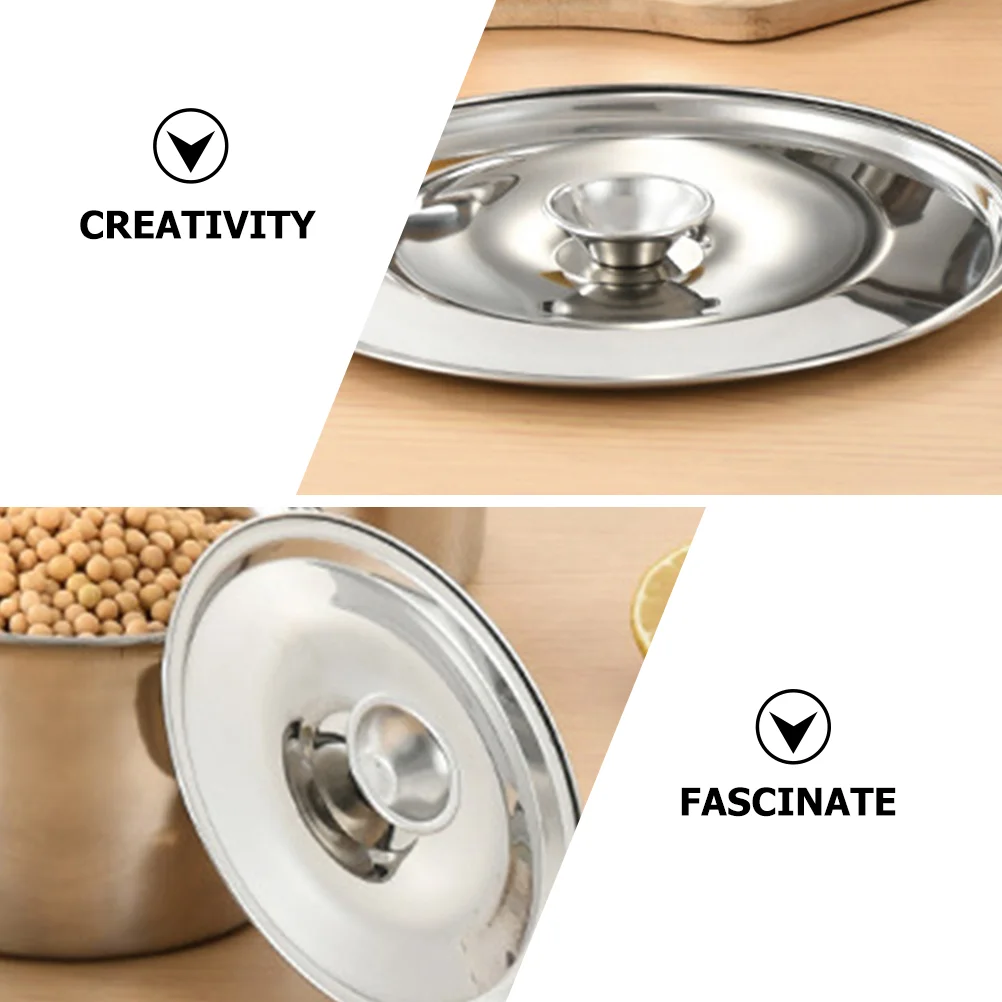 

Deep Frying Pan Lid Stainless Steel Taste Cup Seasoning Pot Reusable Spill Cover Oil Cooker Kitchen Supplies Can