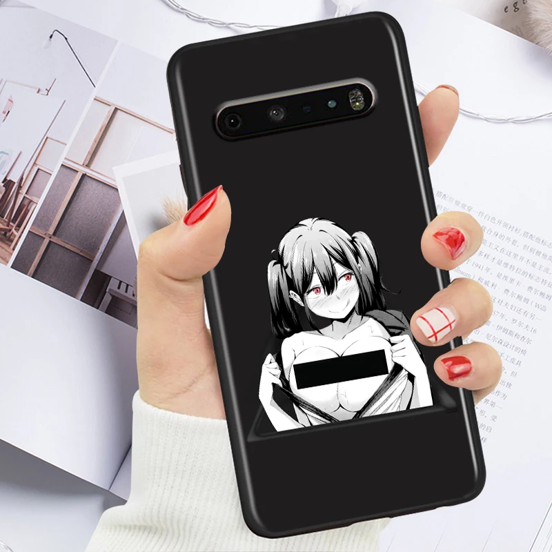 Сексуальная девушка Hentai Ahegao для LG V50 V60 G8 ThinQ 5G K51S K41S K71 K61 Q60 V30 K92 K22 силиконовый