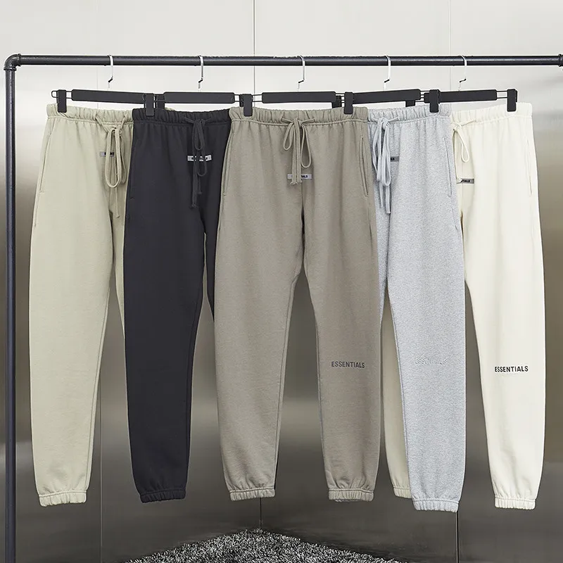 

2022 ESSENTIALS pants Jerry Lorenzo designer printed reflective letters 100% cotton hip hop loose Unisex sweatpants mens jogging