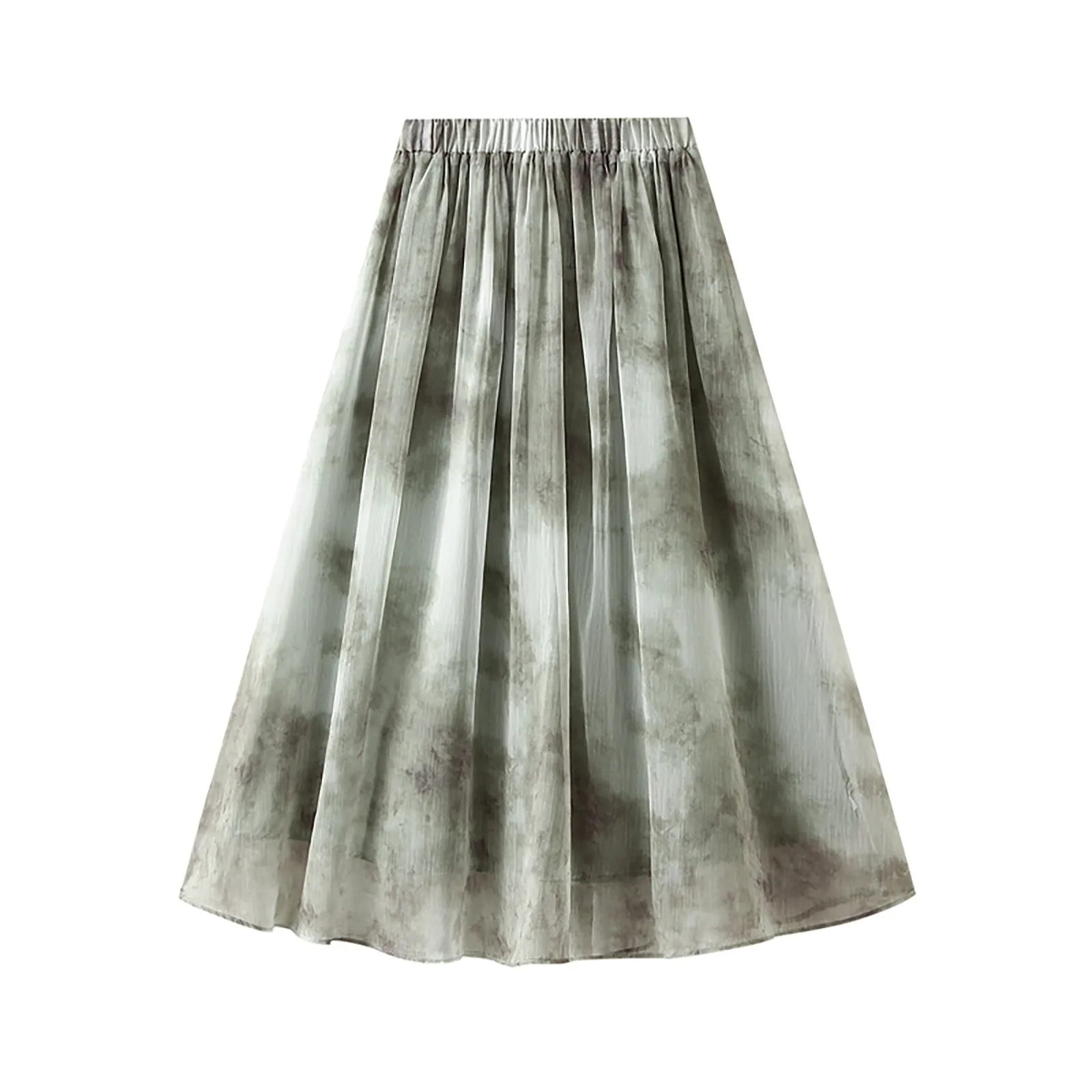 

Women TieDyed Chiffon Midi Skirt For Women Casual And Breezy Summer Skirt Pencil Skirt Womens Tulle Skirt Long