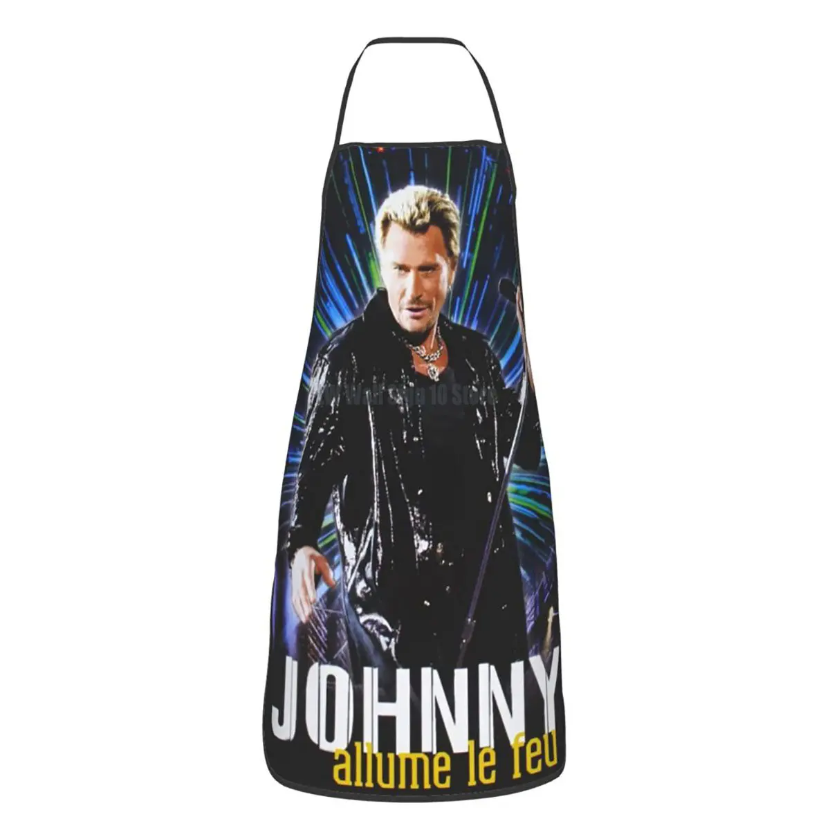 

Johnny Hallyday Rock Apron Women Men Unisex Bib Singer French France Cooking Kitchen Tablier Cuisine Chef Painting