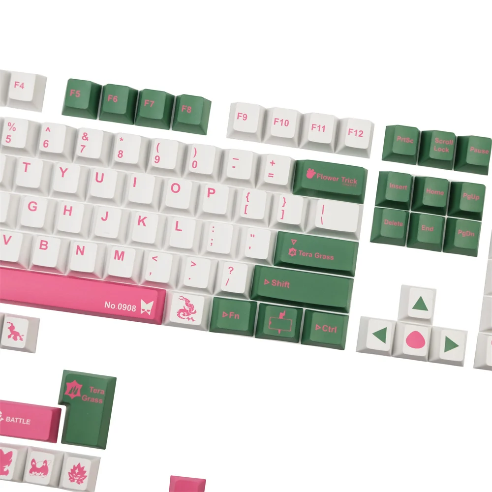 Колпачки для клавиатуры с 142 клавишами на заказ красные зеленые английские