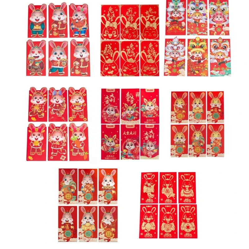 

6 шт., конверты в китайском стиле