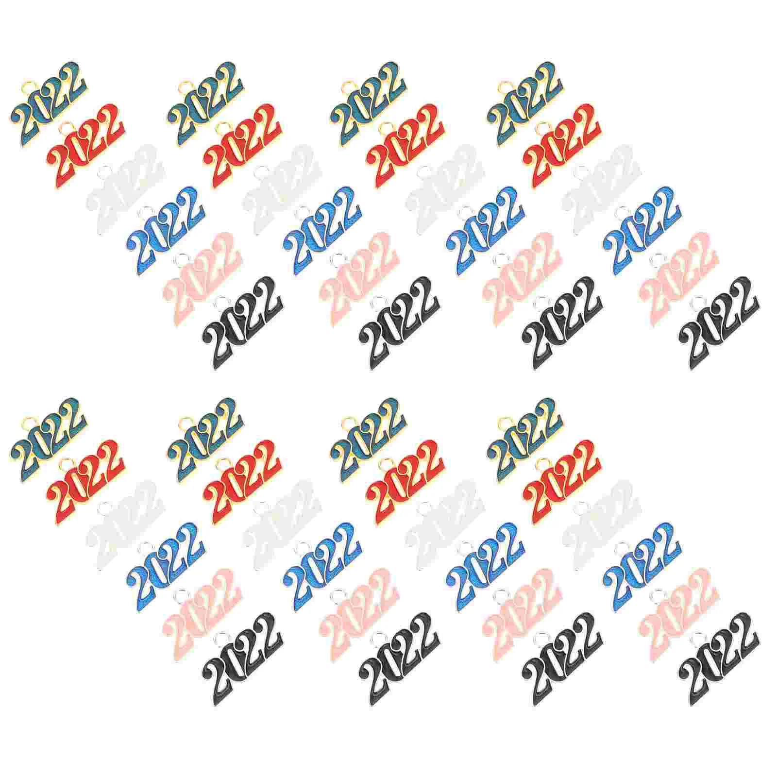 

40PCS Keychain 2022 Charm Pendant Charm Delicate DIY Jewelry Charm Pendant