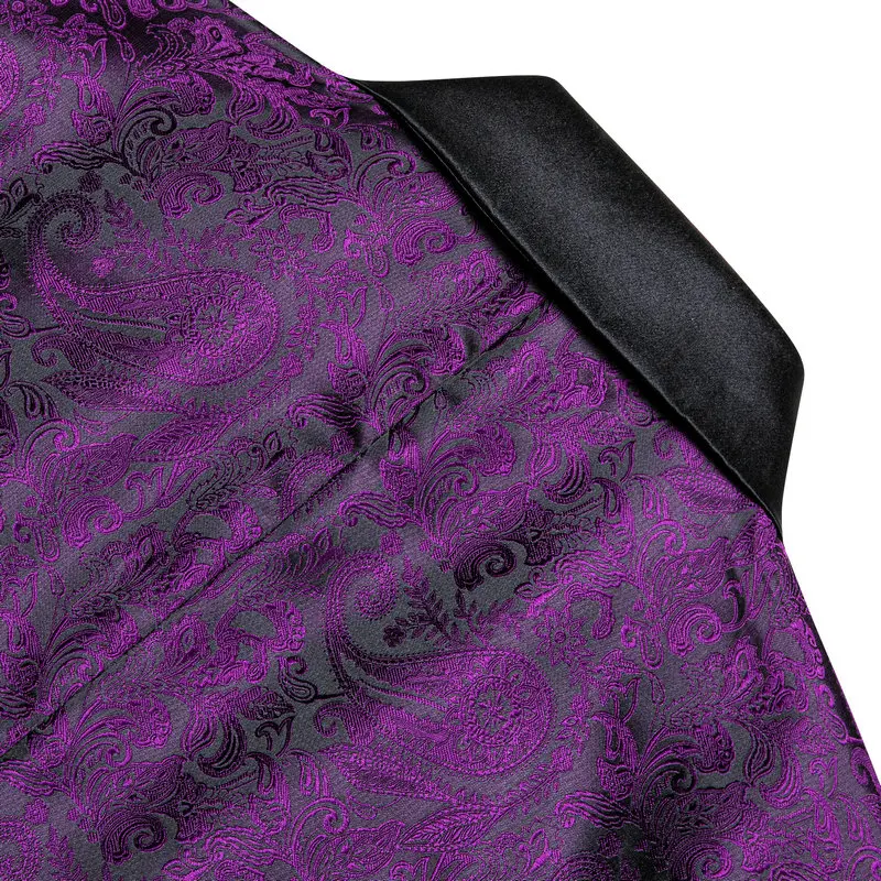 Дизайнерский фиолетовый блейзер для мужчин изысканный мужской костюм отдыха