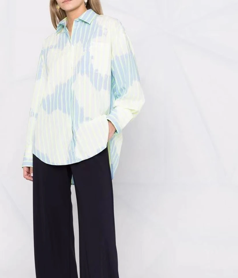 

126948 Модный классический модный роскошный дизайнерский тканевый Контрастный ЦВЕТНОЙ полосатый облачный Галстук окрашенный свободный флип