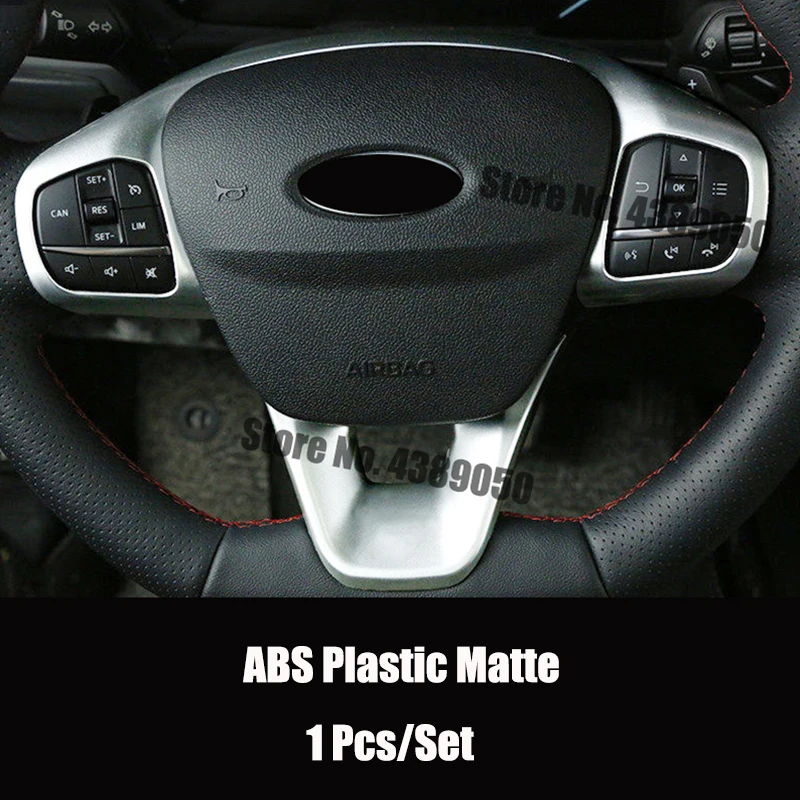 

ABS Matte For Ford Kuga Escape MK3 2020 Auto accessories Car steering wheel trim control button frame cover car styling 1pcs