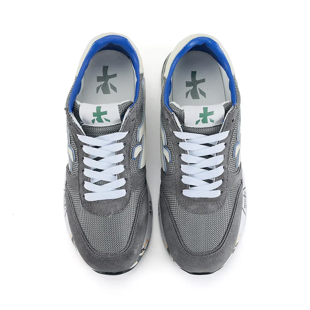 PREMIATA/мужские легкие роскошные дышащие кроссовки с бархатной сеткой модная