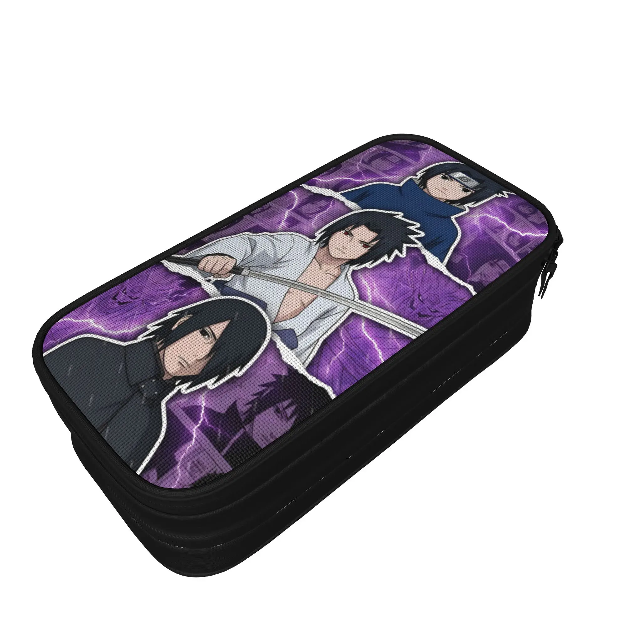 Фото Пенал для карандашей Custom U-Uchihaes Sasuke Hot Comic Japan Kawaii, большой вместимости, для девочек и мальчиков, в стиле манга, для школьников №3