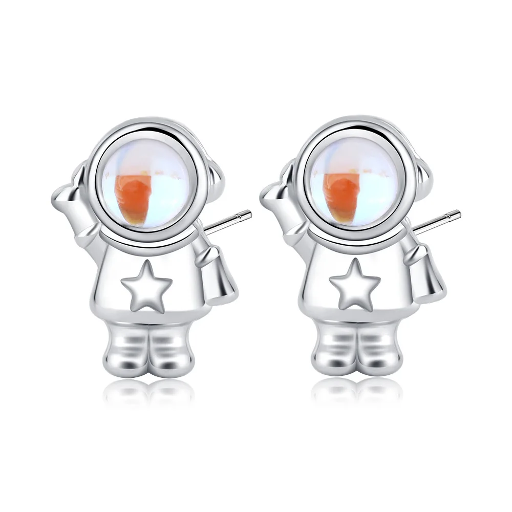 

Colorful Moonstone Astronaut Lovely Earrings Small Girl Earrings