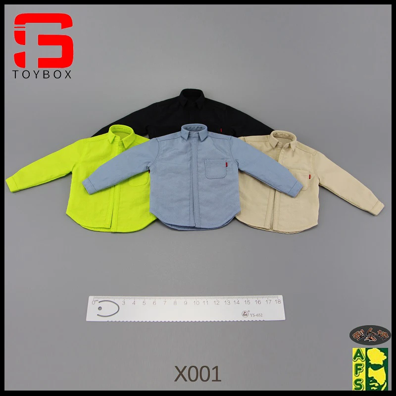 AFS 1/6 масштаб X001 мужской солдат однотонные повседневные рубашки топы одежда