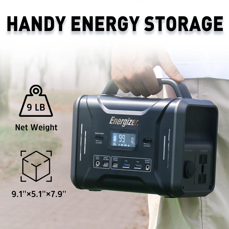 POWERWIN PPS320 Solar Generator 320Wh/300W 100Ah Energizer Portable Power Station PD100W Fast Charge LiFePO4 Battery Gas Boiler
