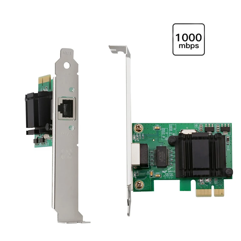 Фото Гигабитная сетевая карта PCIE для настольных игр Карта PCIE Fast Ethernet Intel 82574, игровой адаптер RJ-45, сетевой адаптер №1