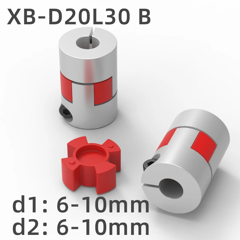 

XB D20L30 B Two Jaws Coupler Aluminium Plum Flexible Shaft Coupling Motor Connector CNC Flexible Couplings 3/3.17/4/5/6/6.35/8mm
