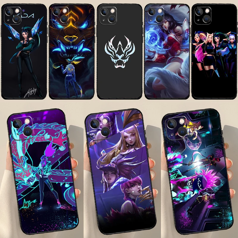 Чехол Kda Kaisa Ahri Akali для iPhone 13 12 11 14 Pro Max 7 8 Plus X XR XS Max 12 Mini SE 2020 2022, чехол Coque