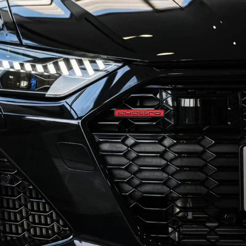 6 цветов металлический логотип Quattro передняя решетка эмблема наклейка наклейки