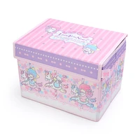 lovely melody desktop storage box with cover soft sister student dormitory inductive sundry basket cosmetics folding box