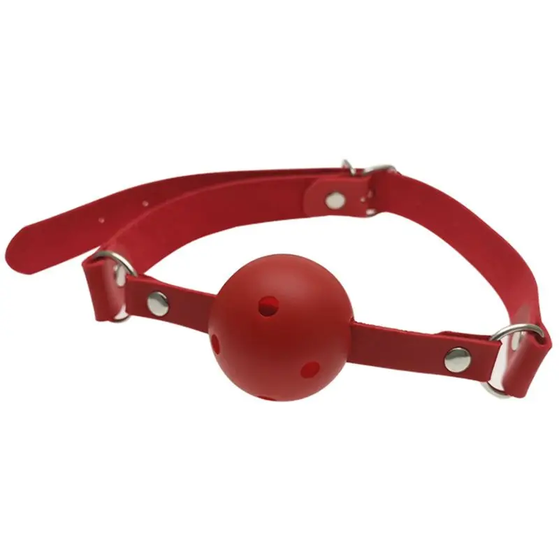 4 цвета регулируемый из искусственной кожи с открытым ртом кляп мяч игры для