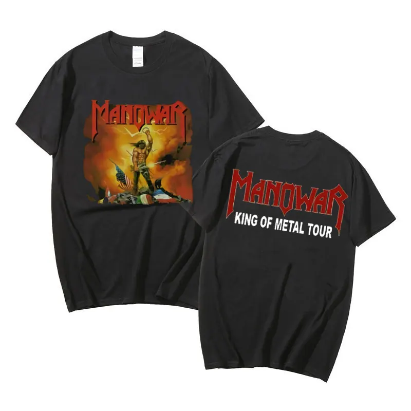

Classic Retro MANOWAR Kings of Metal VTG 1989 Print T Shirt Men Women Fashion Pure Cotton Tshirt Mens Rock Punk Hip Hop T-shirts