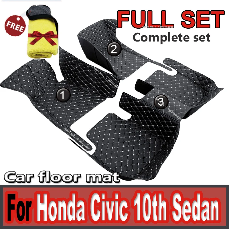 

For Honda Civic 10th 2021 2020 2019 2018 2017 2016 Car Floor Mats Carpets Auto Interior Accessories Covers Automotive Vehicles