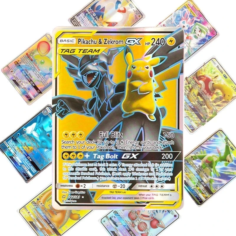 

New Pokemon No Repeat Shining Cards TAKARA TOMY GX EX Game VMAX TAG TEAM Battle Trading Card Carte Best Selling Kids Toys Gift