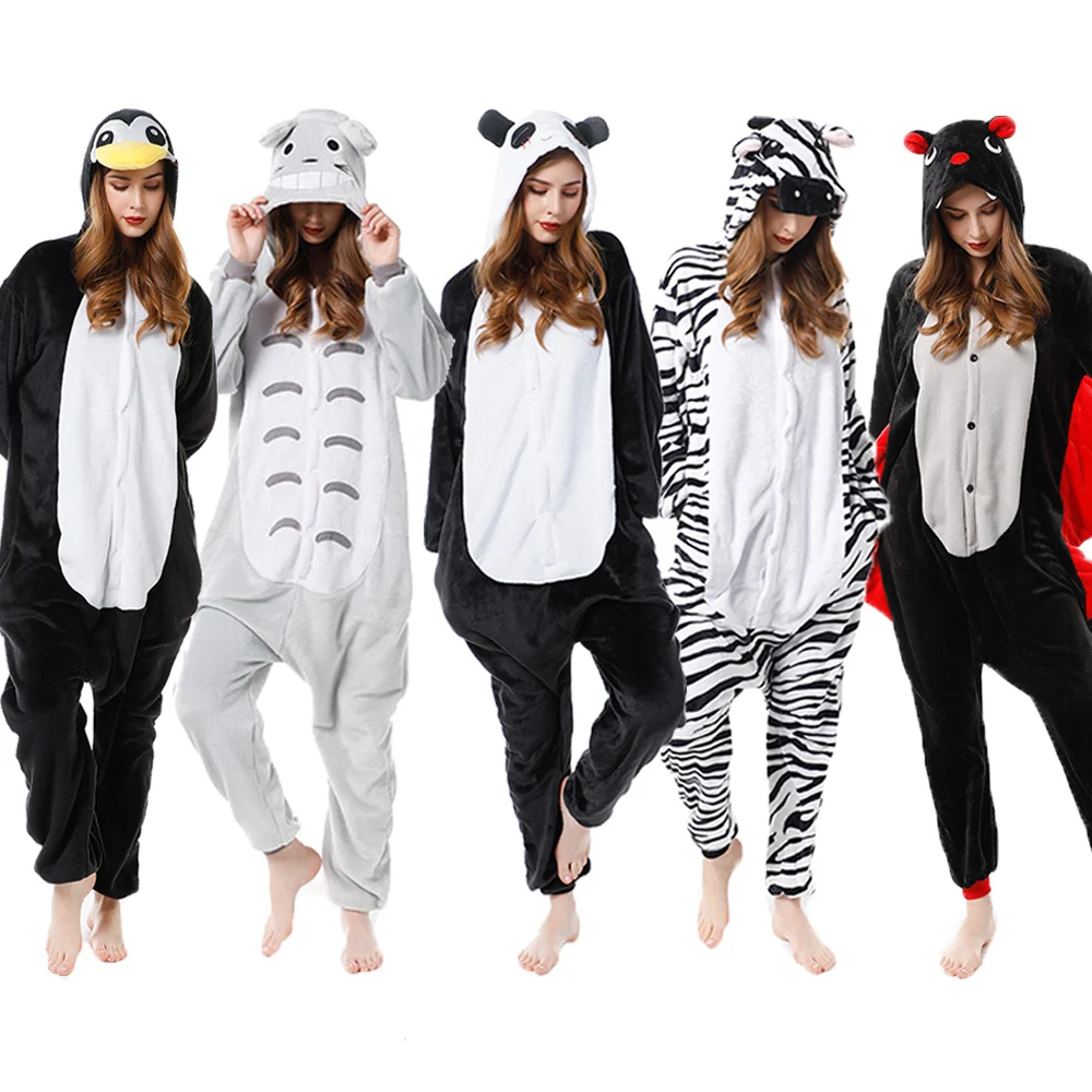 Пижама-кигуруми в виде мультяшной панды для взрослых женщин мужчин пижамы