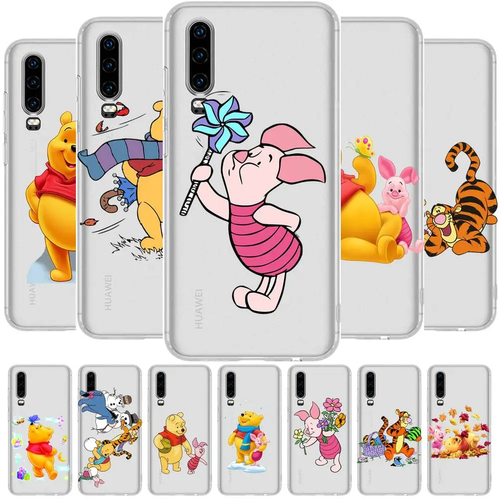 

cute winnie the pooh Anime Phone Case For Huawei p50 P40 P30 P20 P10 P9 P8 Lite E Pro Plus Etui Coque Painting Hoesjes comic