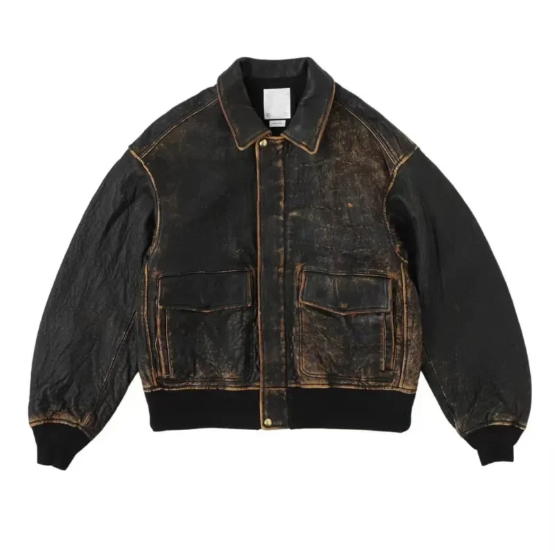 VISVIM FIL 22AW ELMENDORF Nakamura японская мода Тяжелая потертая овчина куртка Ретро a2 кожаная