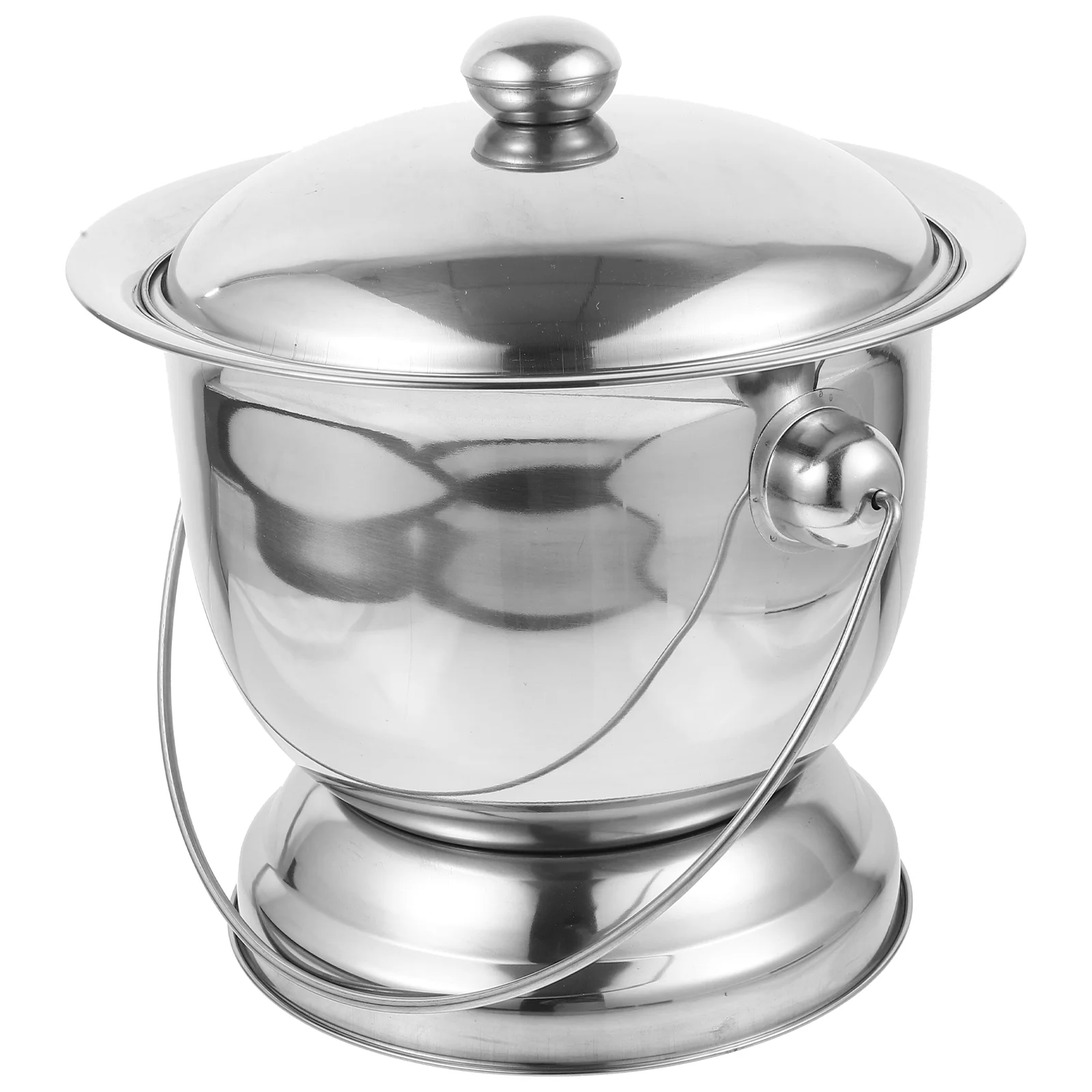 

1 Set of Unisex Chamber Pot Portable Toilet Chamber Pot Urinal Basin Potty Bedside Urinal with Lid