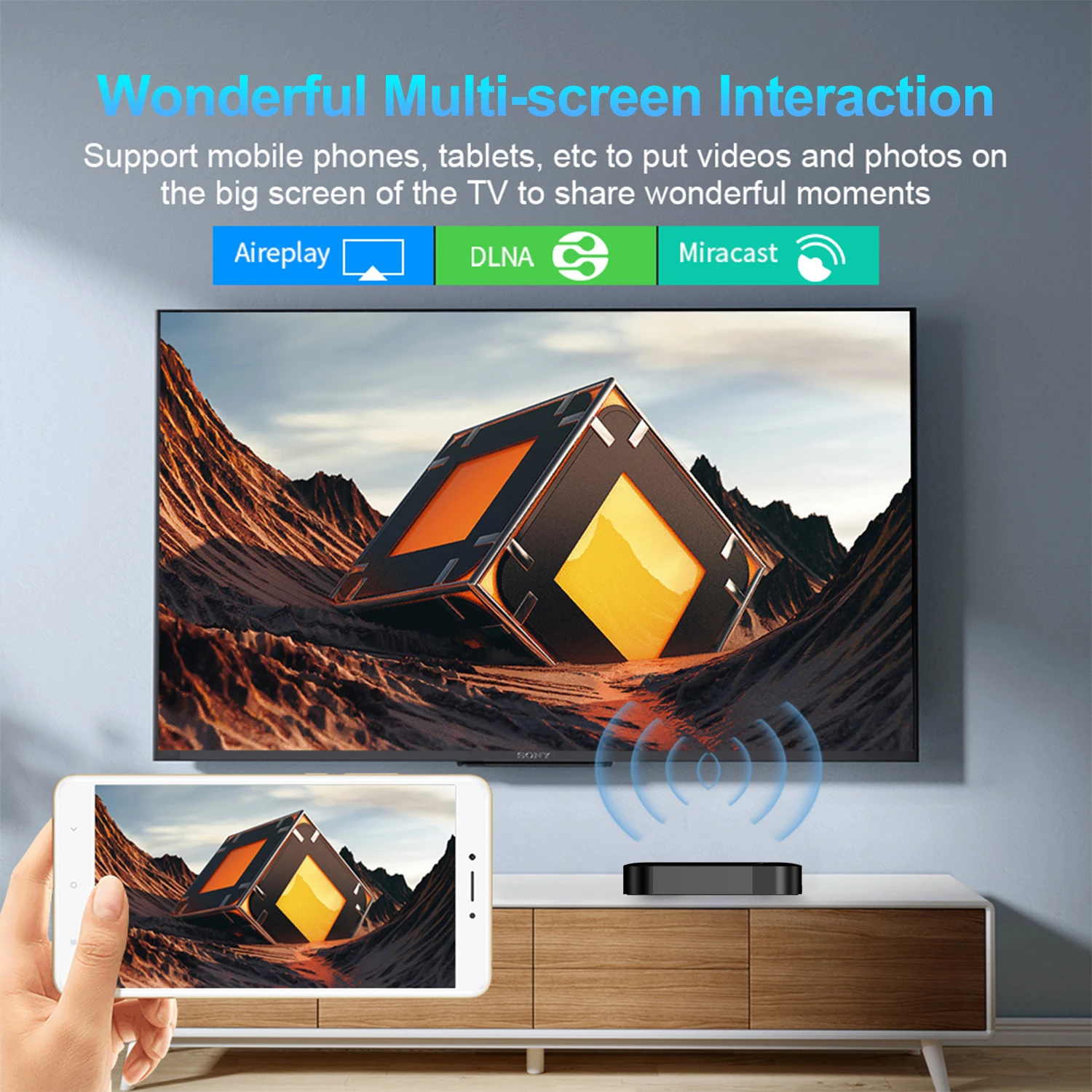 Фото ТВ-приставка AndroidTV 16 TX80 PRO, четырехъядерный процессор ARM Cortex-A53, пента-ядерный графический процессор Mali-450, память 16 ГБ + 256 ГБ, двухдиапазонный Wi-Fi, 4K UHD №5